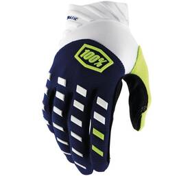 10000-00017 100 Percent 100% L Mens Airmatic Gloves Navy/white