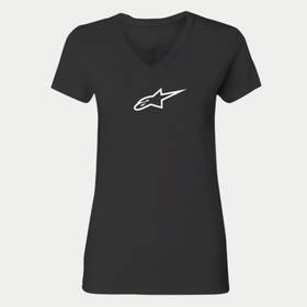 3031-3069 Alpine Stars Alpinestars Womens Ageless V-neck Tee Black White Size Xl
