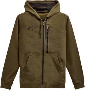 121351030690m Alpinestars Asymmetrical Zip-up Hoodie - Military Medium