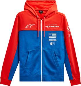 1213510703171l Alpinestars H Block Hoodie - Warm Red/bright Blue Large