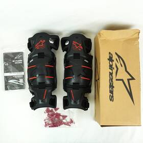 Alpinestars 240019722176 Rk-1 Plasma Motorcycle Knee Brace Pair In Black And Red - Size S/m