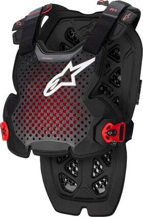 2701-1148 Alpinestars Mens A-1 Plus Chest Protector Anthracite/black/red Size Xlg/2xl