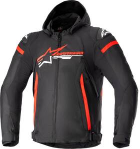3206423-1342-m Alpinestars Zaca Waterproof Jacket Medium Black/red/white
