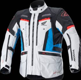 3206723-9173-m Alpinestars Gray/black/red/blue Honda Bogot Pro Drystar Jacket Medium