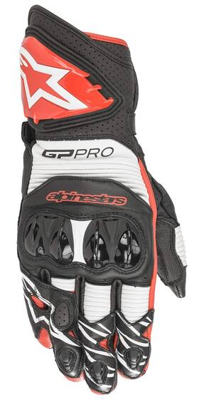 3556719-1304-3xl Alpinestars Mens Gp Pro R3 Motorcycle Gloves Black/white/bright Red 3x-large