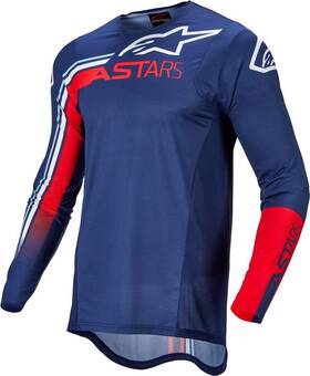 3760422-7322-s Alpinestars Supertech Blaze Jersey Dark Blue/bright Red/white Sm
