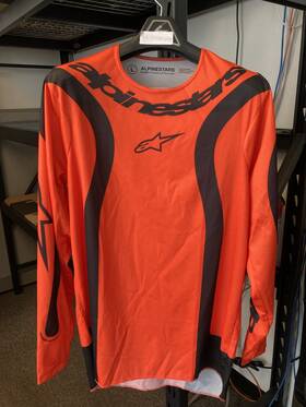 3762024-411-l-1225 Alpinestars Fluid Lurv Jersey Hot Orange/black Size Large