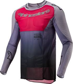 3763324-1396-xxl Alpinestars 2024 Supertech Dade Jersey 2xl Iron/red Berry