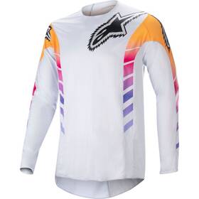 3767523-9243-s Alpinestars 2023 Techstar Jersey - Daytona Le Grey/flo Orange/rhodamine Small