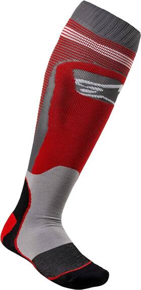 4701820-318-l Alpinestars Mx Plus-1 Socks Red/cool Grey Lg