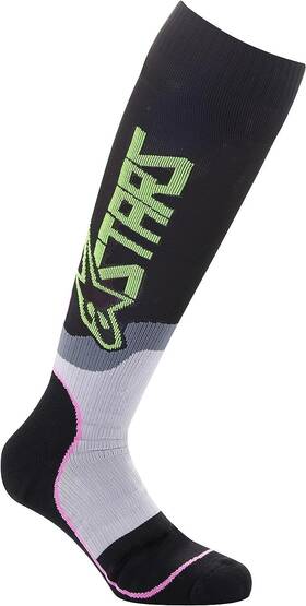 4701920-1669-m Alpinestars Sock Mx Plus-2 Bk/gn/pk M