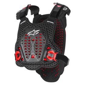 482-00079s Alpinestars A-5 Plasma Chest Protector - Black/red/white Adult Size Xs/sm