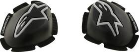 6400126-12 Alpinestars Gp Tech Knee Sliders Motorcycle - Black/white Fits