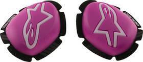 6400226-3117 Alpinestars Gp Plus Knee Sliders Motorcycle - Pink Fluo/white