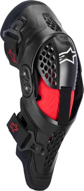 6500326-1498-xxl Alpinestars Sx 1 Plasma Knee Protector Blk/red/cool Gry 2xl