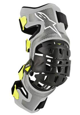 6501319-195-xl Alpinestars 6501319-195-xl/2xl Bionic 7 Knee Set Silver Yellow Armor Size X-large