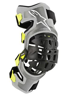 6501319-195-xl Alpinestars 6501319-195-xl/xxl Bionic 7 Knee Set Xl/xxl - Silver/yellow