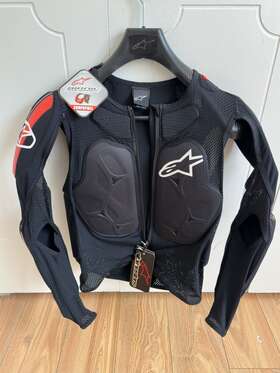 6506614 Alpinestars Bionic Pro Jacket Black Red Mens Motocross Long Sleeve Padded Xl