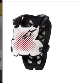 6700123213xl2x Alpinestars A-1 Pro Chest Roost Protector Guard White/black/red Sizes M/l-xl/2xl
