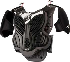 6740518-105-sm Alpinestars A-5 Youth Body Armor Black Cool Gray Small Medium