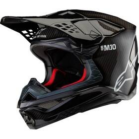 Alpinestars 8300323-1188-2x Supertech S-m10 Solid Helmets 2xl Black Glossy Ca