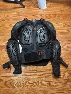 As654681801360 Alpinestars Bionic Action Black/red Youth Armour Jacket Size S/m