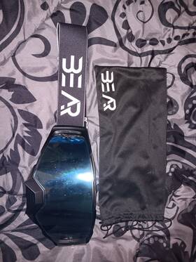 Bf634 Bear Black Mx Goggles Mirror Lens With Tare Offs All Protective Bag