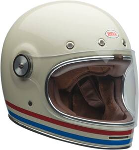 7143900 Bell Bullitt Stripes Helmet Gloss Pearl White/oxblood/blue Medium
