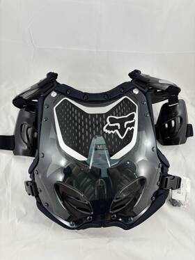 24813 Black 014 Fox Racing Women S R3 Roost Deflector / Chest Protector - Black/grey