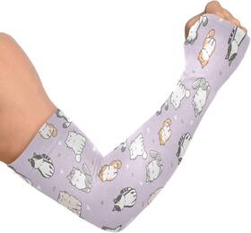 Brand Qilmy G47686605p282c319s554-jbn Arm Sleeves For Men Women Uv Sun Cooling With Purple Cat