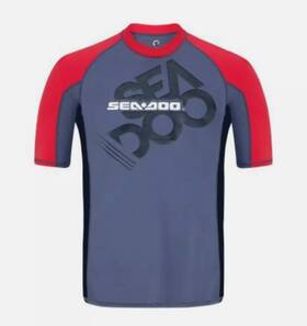 2867310630 Brp Sea-doo Mens Short Sleeve Rashguard Shirt Red/gray/black Medium