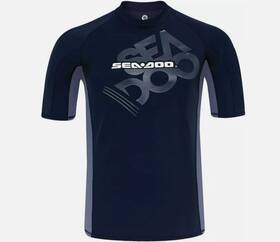 2867310690 Brp Sea-doo Mens Short Sleeve Rashguard Shirt Black/gray M