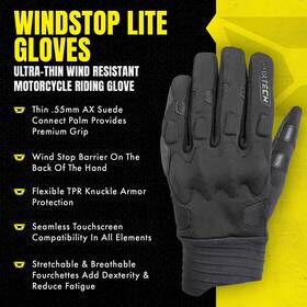 8396-2155-04 Cortech Windstop Lite Motorcycle Gloves