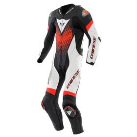 2015100061-n32-56 Dainese Laguna Seca 6 Leather Suit Perforated Blk/w/red Fluor Size 56