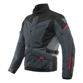 201654642-80e-50 Dainese Mens Tempest 3 D Dry Jacket - Ebony/black/lava Red Us Size 40