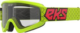 067-60445 Eks Brand Gox Flat Out Goggle Flo Ylw/black/fire Red Clear