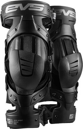 Evs 810078734109 Axiss-bk/gy-lp Axis Sport Knee Brace Pair Black/black/grey Lg