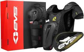 Slm20-bk-m Evs Sports Slam Combo Plus- Option Knee Elbow R2 Collar Bantam Mini