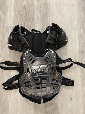 104431b Fly Racing Convertible Backpack Mx Motocross Roost Guard Chest Protector Rare
