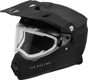 Fly Racing 191361425271 Trekker Cw Solid Helmet Elec Shld Matte Black Xs