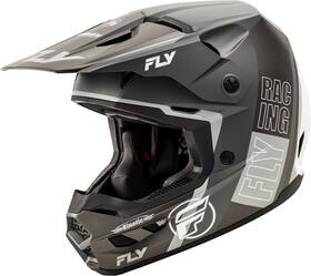 Fly Racing 191361435386 Adult Kinetic Rally Grey/black/white Offroad Helmet 2x
