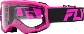 Fly Racing 191361460159 Youth Focus Goggle Black/pink With Clear Lens