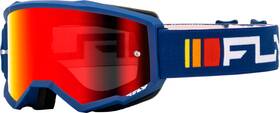 Fly Racing 191361460340 Zone Goggle Youth Navy/white With Red Mirror/smoke Lens