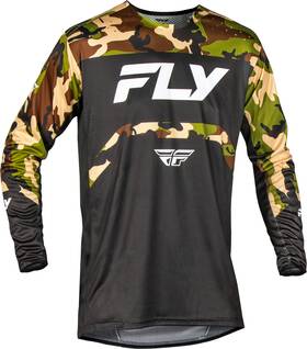 Fly Racing 191361487972 Youth Rayce Bicycle Jersey Black/camo Ys