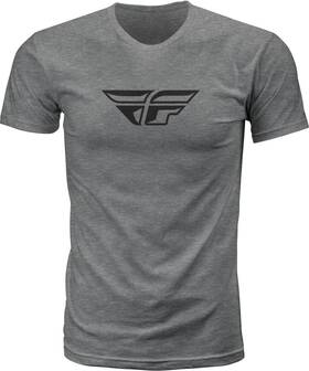 352-0619m Fly Racing Fits F Wing Tee Dark Grey Heather Medium - Comfortable Cotton-poly