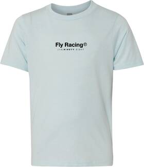 354-0325yl Fly Racing Youth Lost Tee Ice Blue - Comfortable Cotton-poly Blend T-shirt