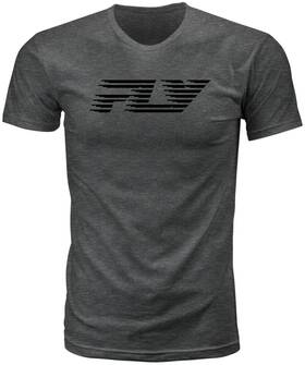 354-0402x Fly Racing Fast Tee Grey Fits Xl - Combed Ring-spun Cotton T-shirt
