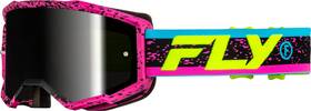 37-51528y Fly Racing Yth Zone Goggle Pink/black/hi-vis With Black Mirror/smoke Lens