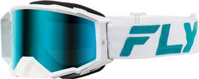 37-51907 Fly Racing Zone Fits Elite Goggle White/teal With Light Grn Mirror/smoke Lens 37-51907 Fly Racing Zone Fits Elite Goggle White/teal With Light Grn Mirror/smoke Lens
