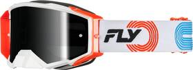 37-51914 Fly Racing Zone Elite Goggle Grey/red/blu With Black Mirror/smoke Lens